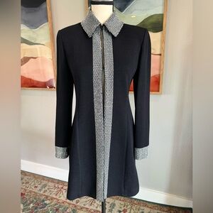 St. John Evening Long Knit Jacket with Swarovski Crystals